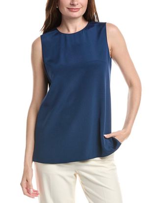 Lafayette 148 New York Sleeveless Adela Silk-Blend Blouse