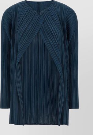 Pleats Please Issey Miyake textured cardigan long sleeves