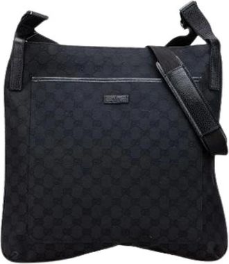 Gucci Pre-owned Cross Body Bags, female, Black, Size: ONE SIZE Pre-owned Canvas Crossbody Bag