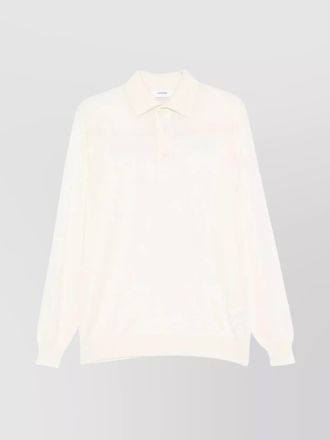 Lardini mens long sleeve knit polo sweater