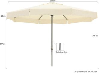 Shadowline Bonaire parasol &oslash; 400cm