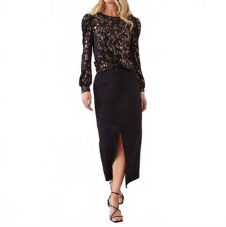 Karen Kane Chelsea Midi Skirt In Black