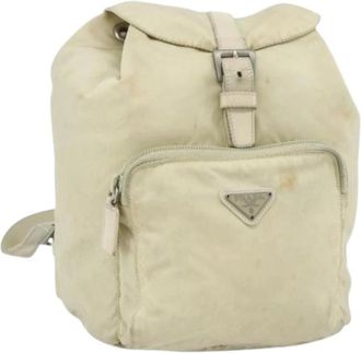 Prada Pre-owned Backpacks, female, Beige, Size: ONE SIZE Pre-owned Vintage Backpack