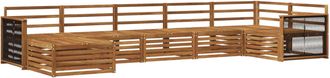 vidaXL Conjunto De Sof&aacute;s De Exterior 7 Uds. Natural Vidaxl