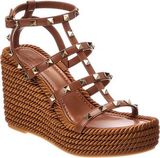 Valentino Rockstud Caged Leather Sandal