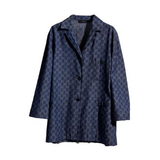 Gucci Gg Dedim Blazer - female - Gucci - Shirts - Blue - XS - Blouses & Shirts