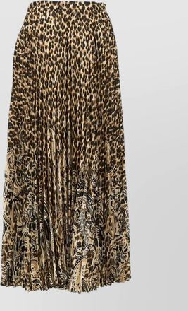 Etro printed pleated midi skirt
