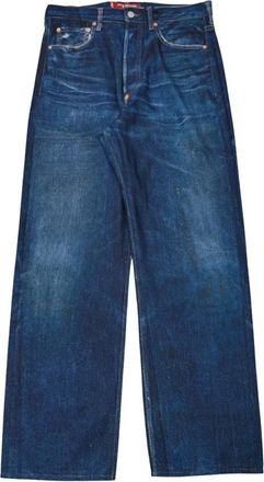 Junya Watanabe Adjustable Wide Jeans - Heren - Loose Fit Jeans - Blauw - L - Katoen - Jeans