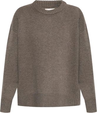 Lisa Yang Truien & Vesten, Dames, Grijs, S, Kasjmier, Rondgebreide kleding