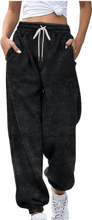 Generic Womens Fleece Pyjama Bottoms - Fluffy Lounge Pants, Drawstring Plush Pj Trousers, Comfy Soft Winter Warm, Ladies Fuzzy Sleepwear Nigthwear Homewear, T