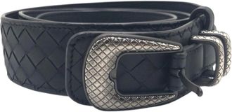 Bottega Veneta Pre-owned Belts, male, Black, Size: ONE SIZE Pre-owned Leather Belt