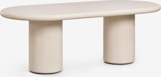 Sklum Mesa De Comedor Ovalada 220x100 Cm En Cemento Namara Sklum