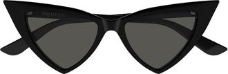 Alexander McQueen AM0518S 002 Womens Sunglasses Black Size 52 - Free RX Lenses - Free RX Lenses