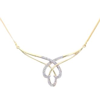 Diamant L'&eacute;ternel Womens 9ct Yellow Gold Ladies 10pt Diamond Necklace - One Size