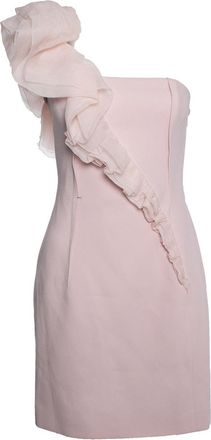 Paule Ka Pink dress with Ruffle on the shoulder