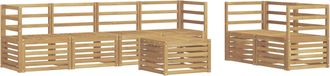 vidaXL Conjunto De Sof&aacute;s De Exterior 7 Uds. Blanco Vidaxl
