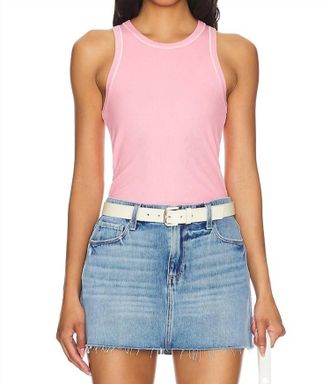 Pistola Denim Blake Tank Top In Pink Lemonade