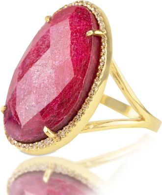 MAX + STONE 18k Gold Over Sterling Silver 16 Ct. Birthstone Rings with White Topaz Accents