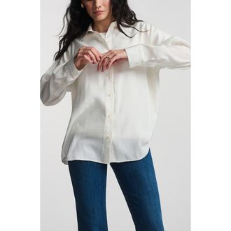Mavi Modal Blend Button-Up Shirt in Antique White at Nordstrom, Size X-Small