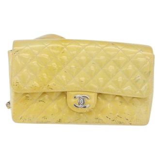 Chanel Pre-owned Vintage Shoulder Bag - Dames - Pre-owned - Geel - Maat: ONE Size Leer