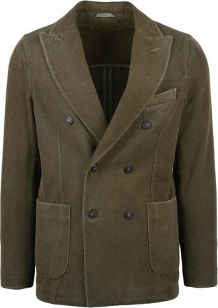 Circolo 1901 Giacca Doppiopetto - Heren - Blazers - Groen - M - Wol - Jassen