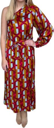 FRNCH One Shoulder Maxi Dress In Red