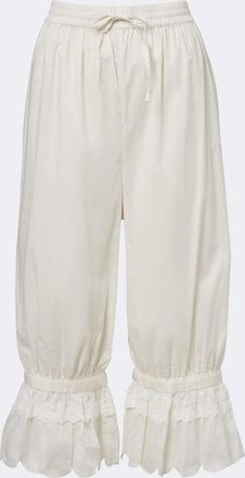 Staud Renzo embroidered cotton voile pants
