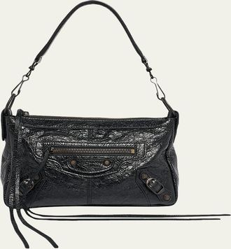 Balenciaga Le City Moto Mini Leather Shoulder Bag