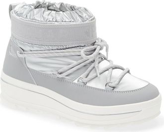 Pajar Galaxy Mini Waterproof Platform Ankle Bootie in Silver - Ice at Nordstrom, Size 9.5