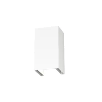 Top-Light Applique Moderno Top Light Spa Plus Ap Gx53 Led Ip54 Alluminio Vetro Biemissione, Finitura Metallo Bianco