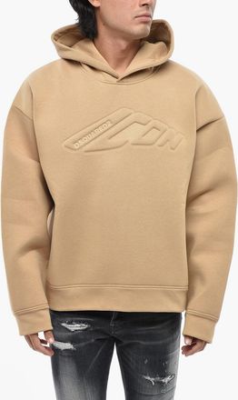 Dsquared2 ICON Cotton Hoodie with Embossed Logo Dsquared2