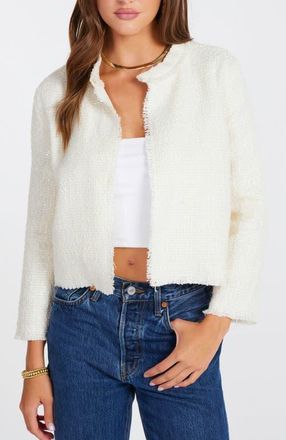 Bishop + Young Jordan Tweed Jacket in Ivory at Nordstrom, Size X-Small