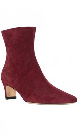 Staud Womens Wally Ankle Boots In Pinot Suede