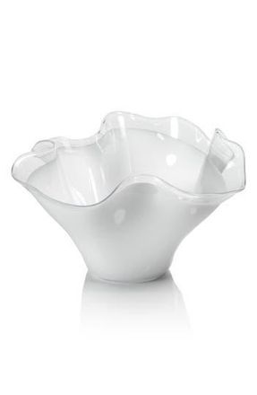 Zodax Vellerti Wave Glass Bowl in White at Nordstrom Rack