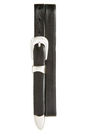 Our Legacy Skinny Leather Belt in Black Leather at Nordstrom, Size 90 Eu
