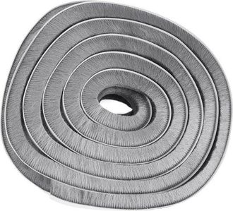 No Brand Burlete Autoadhesivo Con Cepillo Para Ventanas Y Puertas - 9 Mm X 15 Mm X 12 M, Protecci&oacute;n Contra Insectos Y Aislamiento Ac&uacute;stico