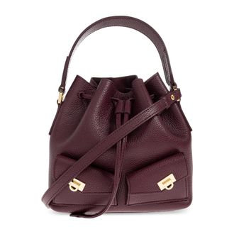 Ferragamo Bucket Bags, female, Red, Size: ONE SIZE Multi-Pocket Bucket Bag