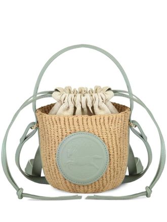 Chlo&eacute; xMifuko small Horse Medal bucket bag - Beige