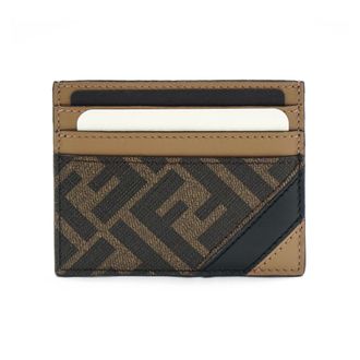 Fendi All-over Logo Card Holder - male - Fendi - Wallets & Cardholders - Brown - ONE SIZE - Accessories