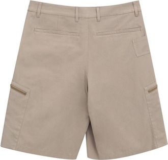 Dior Mens Beige Cotton Cargo Shorts
