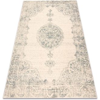 RugsX Alfombra De Lana Abby 486.24.la100 Osta Adorno, Marco Cl&aacute;sico Beige / Azul Beige 120x170 Cm