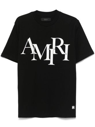 Amiri Cotton T-Shirt With Front Logo Print