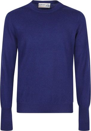 Ballantyne Round-neck Truien - Heren - Ronde hals truien - Blauw - M - Truien & Vesten
