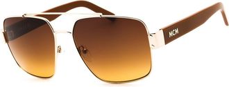 MCM MW0008 32F Mens Sunglasses Gold Size 58