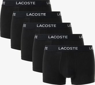 Lacoste Mens Lacoste 5-Pack Mens Trunks - Black/Ledge-Reseda-Pastille Mint-Lighthouse Red-Black U7I - Size: 33/32/32