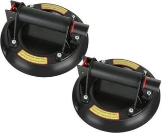 OEM Juego De 2 Ventosas Profesionales Para Azulejos, 220 Kg, Ventosas De Vac&iacute;o Para Mover Azulejos, Ventanas, Ventanales, Paneles Y M&aacute;s - Rojo Y Negro