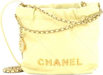 Chanel 22 Chain Hobo Quilted Calfskin Mini crossbody bag - Groen