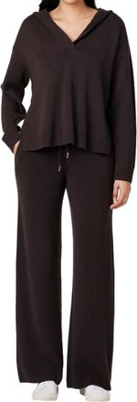 Toccin Mason Drawstring Wide Leg Pants In Brown