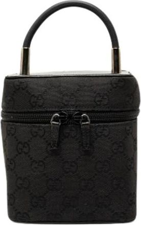 Gucci Pre-owned Vanity Bag - Dames - Vintage Handtas - Zwart - ONE Size - Leer - Vintage