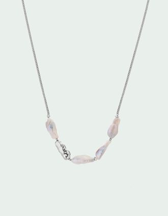 Tutti & Co Womens Lustre Necklace - Silver